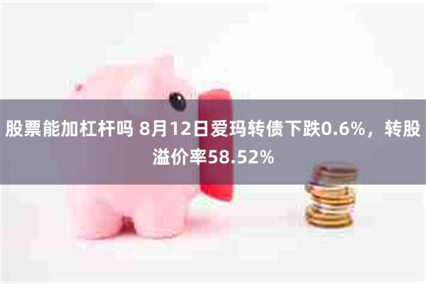 股票能加杠杆吗 8月12日爱玛转债下跌0.6%，转股溢价率58.52%